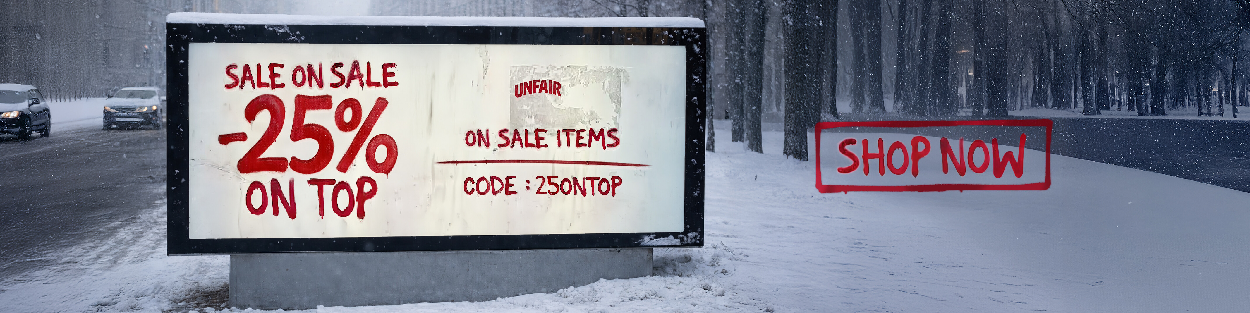 SALE ON SALE - -25% ON TOP - CODE: 25ONTOP