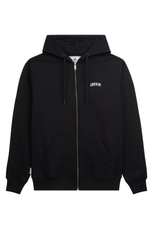 Unfair Hooded Heavy Cotton Fullzip Black