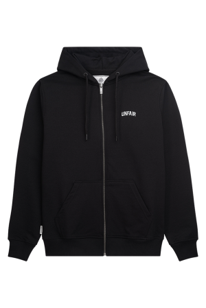 Unfair Hooded Heavy Cotton Fullzip Black