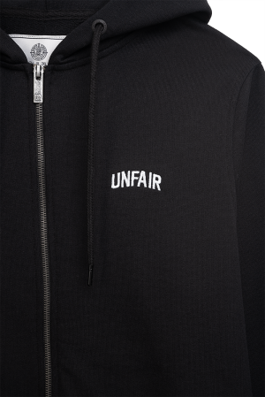 Unfair Hooded Heavy Cotton Fullzip Black
