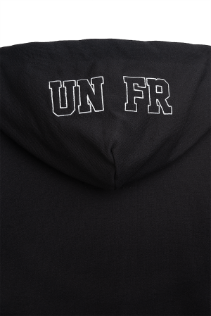 Unfair Hooded Heavy Cotton Fullzip Black