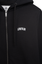 Unfair Hooded Heavy Cotton Fullzip Black