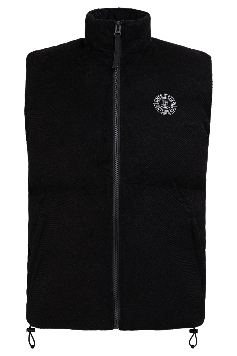 Peached DMWU Puffer Vest Black