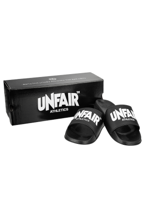 Unfair Classic Label Slides Black
