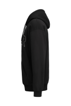 Curved 3D Embroidery Hoodie Black