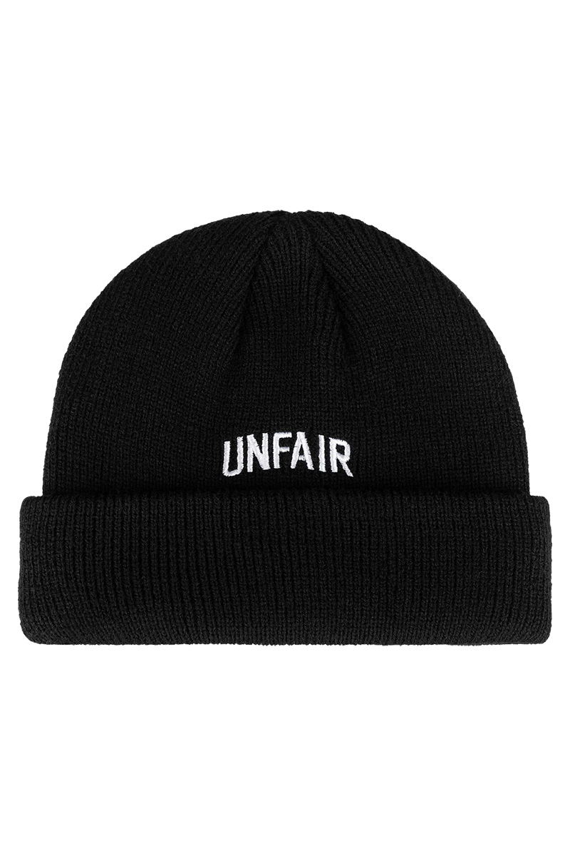 Unfair Curved Beanie Black
