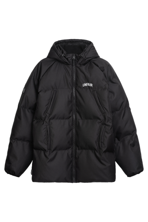 Curved Winter Jacket Black