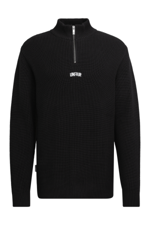 Heavy Knitted Halfzip Black
