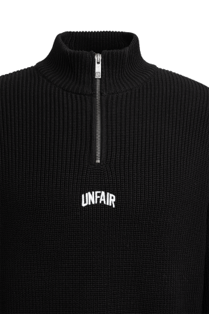 Heavy Knitted Halfzip Black