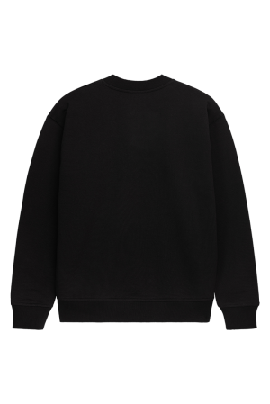 Classic Label Pocket Print DS Crewneck Black