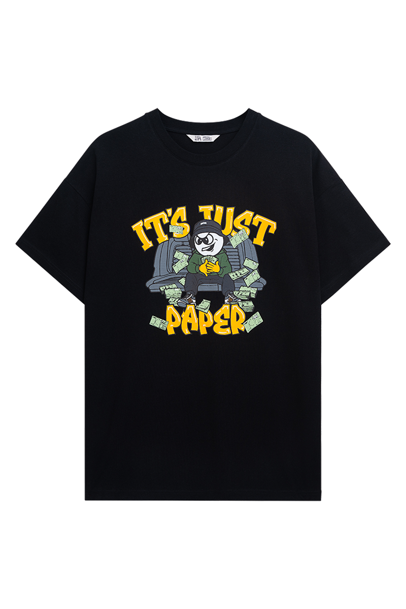 PB Paper Easy Fit T-Shirt Black