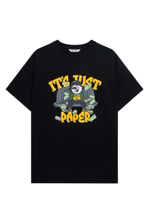 PB Paper Easy Fit T-Shirt Black