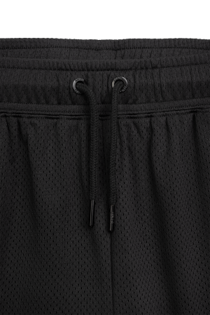 Classic Label Mesh Shorts Black