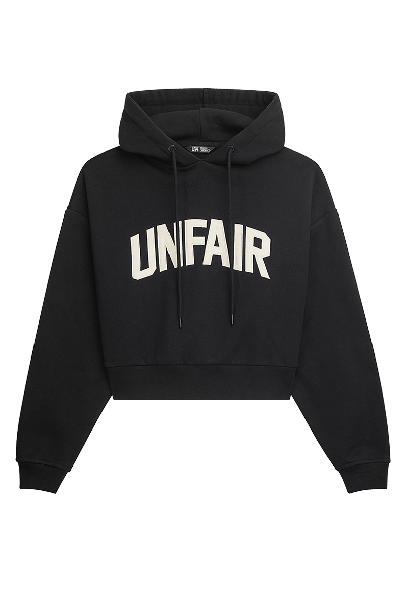 Unfair Curved Hoodie WMNS Black