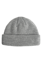 Curved Patch Beanie Grey Melange