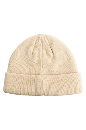 Curved Patch Beanie Beige