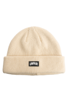 Curved Patch Beanie Beige