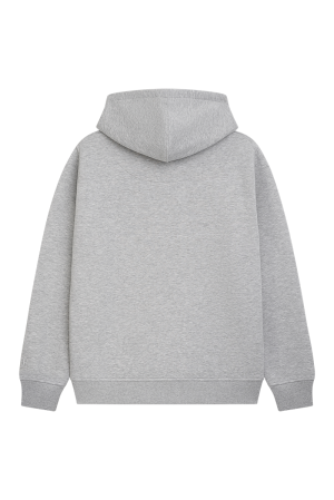Classic Label Hoodie Grey Melange