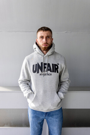 Classic Label Hoodie Grey Melange