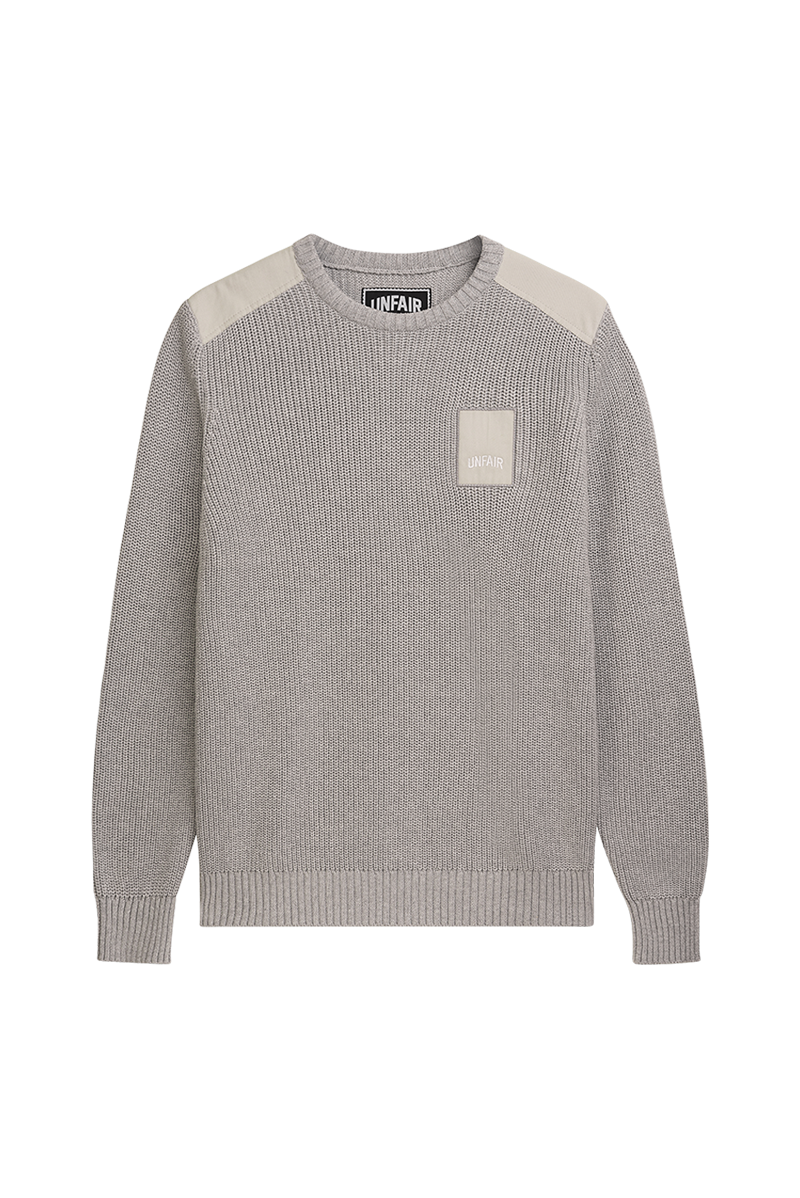 Unfair Patch Knitwear Stone Grey