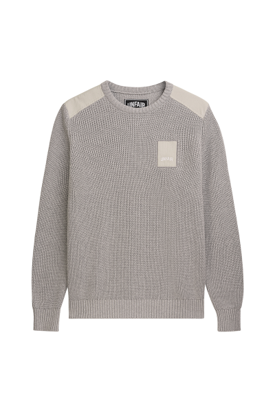 Unfair Patch Knitwear Stone Grey
