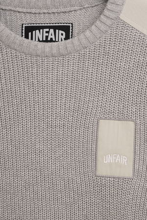 Unfair Patch Knitwear Stone Grey