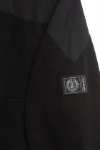 Fabric Mix Fleece Jacket Black