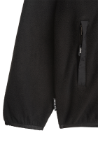 Fabric Mix Fleece Jacket Black