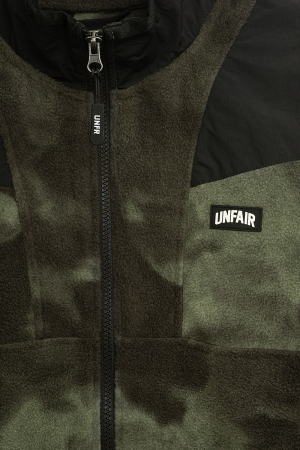 Fabric Mix Fleece Jacket Camo