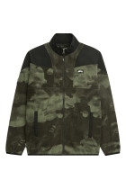 Fabric Mix Fleece Jacket Camo