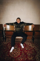 Fabric Mix Fleece Jacket Camo