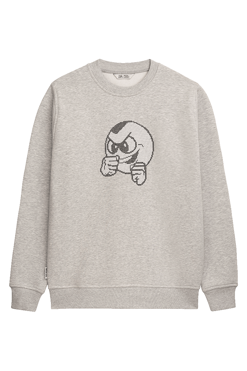 PB Crossstitch Crewneck Grey Melange