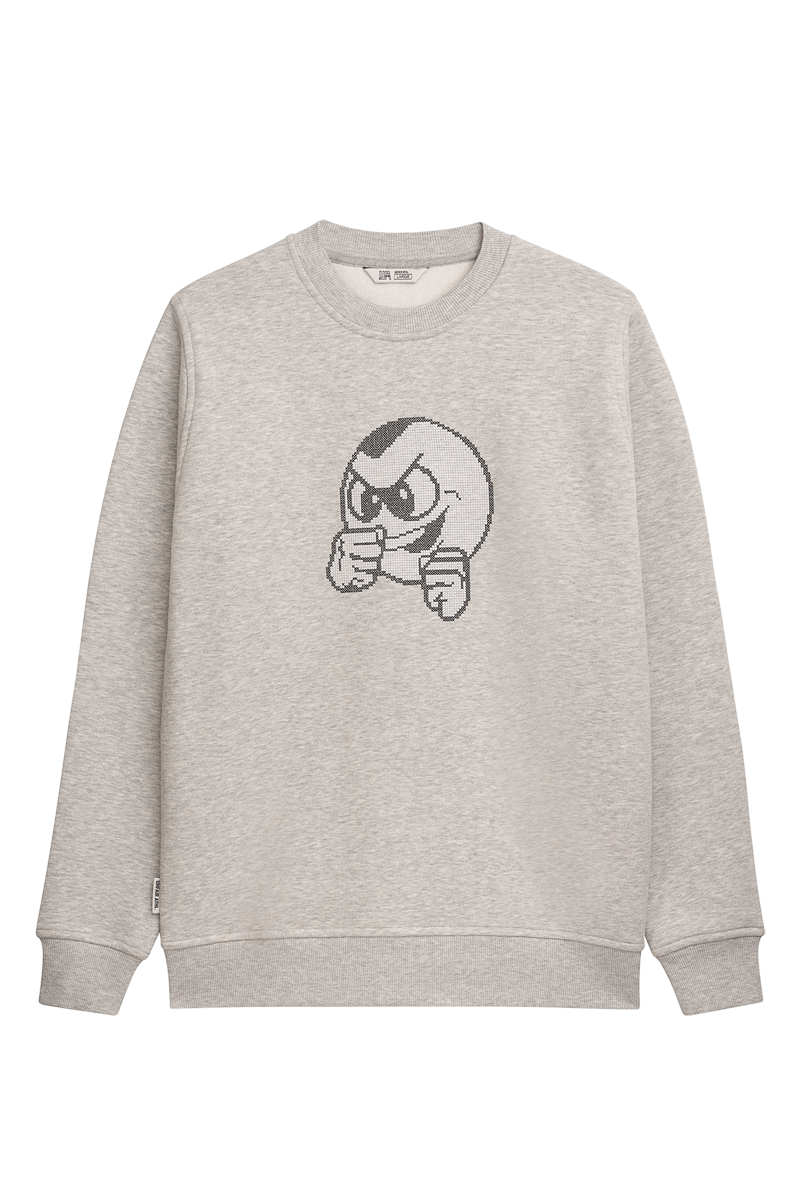 PB Crossstitch Crewneck Grey Melange