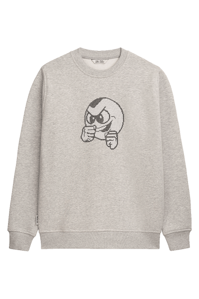 PB Crossstitch Crewneck Grey Melange