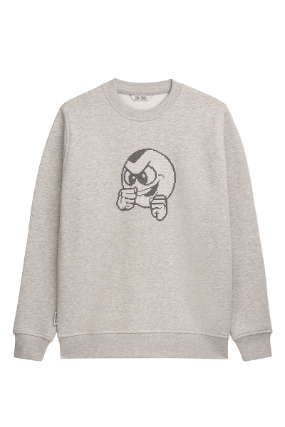 PB Crossstitch Crewneck Grey Melange