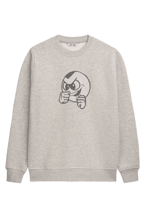 PB Crossstitch Crewneck Grey Melange