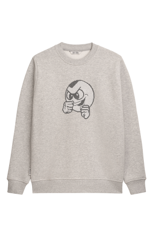 PB Crossstitch Crewneck Grey Melange