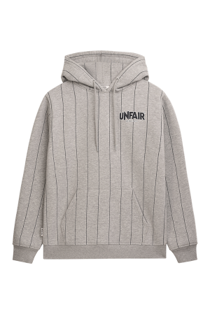 Classic Label Pinstripes Hoodie Grey Melange