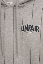 Classic Label Pinstripes Hoodie Grey Melange