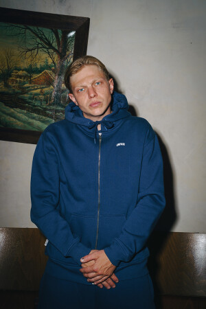 TTW Zip Hoodie Mid Blue