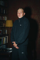 Curved Peached Jacket Black