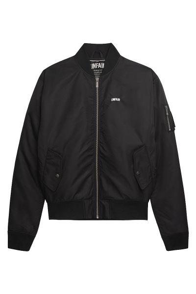Curved Bomber Jacket Black