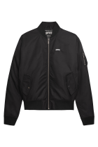 Curved Bomber Jacket Black