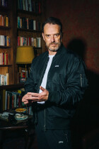 Curved Bomber Jacket Black