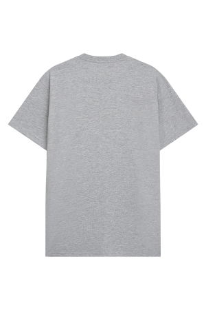 Classic Label Pocket Print T-Shirt Grey Melange