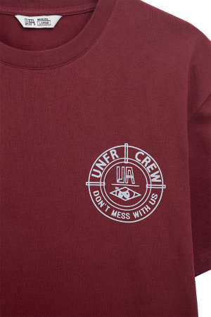 DMWU BP T-Shirt Burgundy/Skyblue