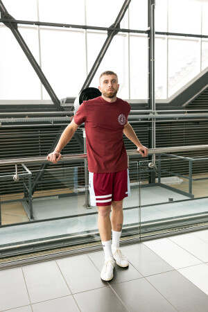 DMWU BP T-Shirt Burgundy/Skyblue