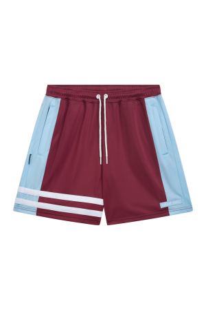 DMWU Athletic Shorts Burgundy/Skyblue