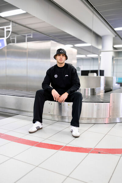 Two Side Logo Crewneck Black