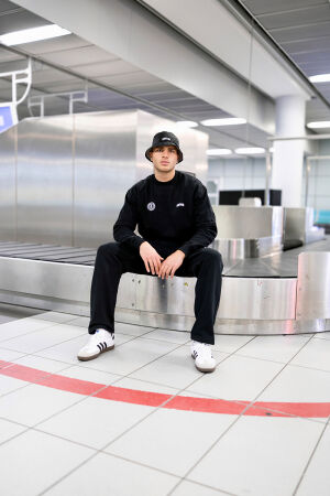Two Side Logo Crewneck Black